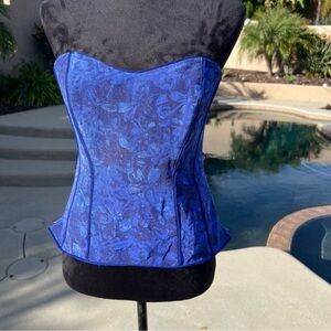 Blue Floral Corset Top